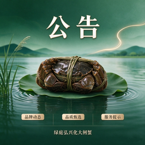 <strong>绿庭弘兴化大闸蟹 价格动态调整公告</strong>